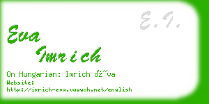 eva imrich business card